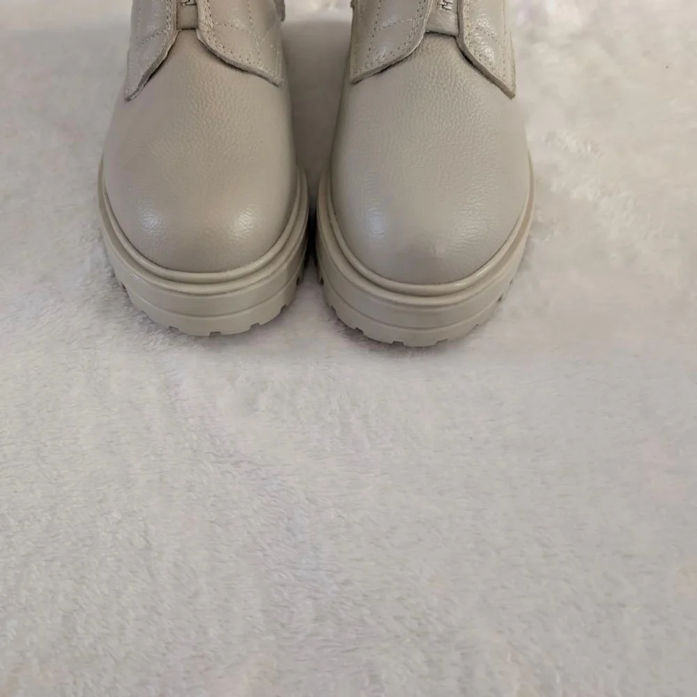 Alberto Torresi Malissa Boots Zipper Quilted Leather Stitch Boots - 8 - Picture 8 of 11